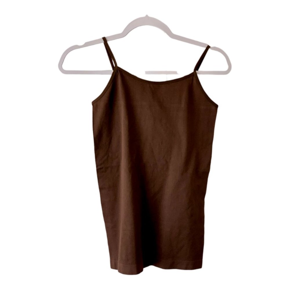 Women’s Premium Seamless Brown Layering Cami Tank Top Camisole